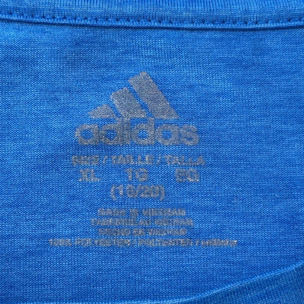Adidas Graphic T-Shirt Youth XL Blue Good Logo‎ AA6865 Short Sleeve Tee